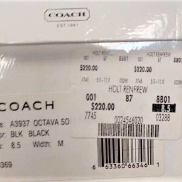 COACH Sling Back Shoes Size 8.5 Woman's Shoes w/ Original Box Woman's Flat Shoes - Picture 9 of 9